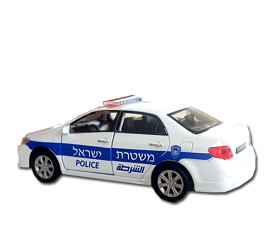 דגם ניידת משטרת ישראל טויוטה קורולה דור עשירי (E140, E150 ) העתק רכב ביחס 1:38 למקור