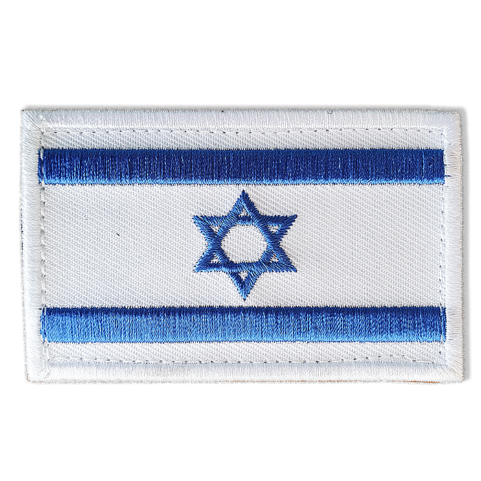 פאטצ" דגל ישראל קלאסי מסגרת לבנה